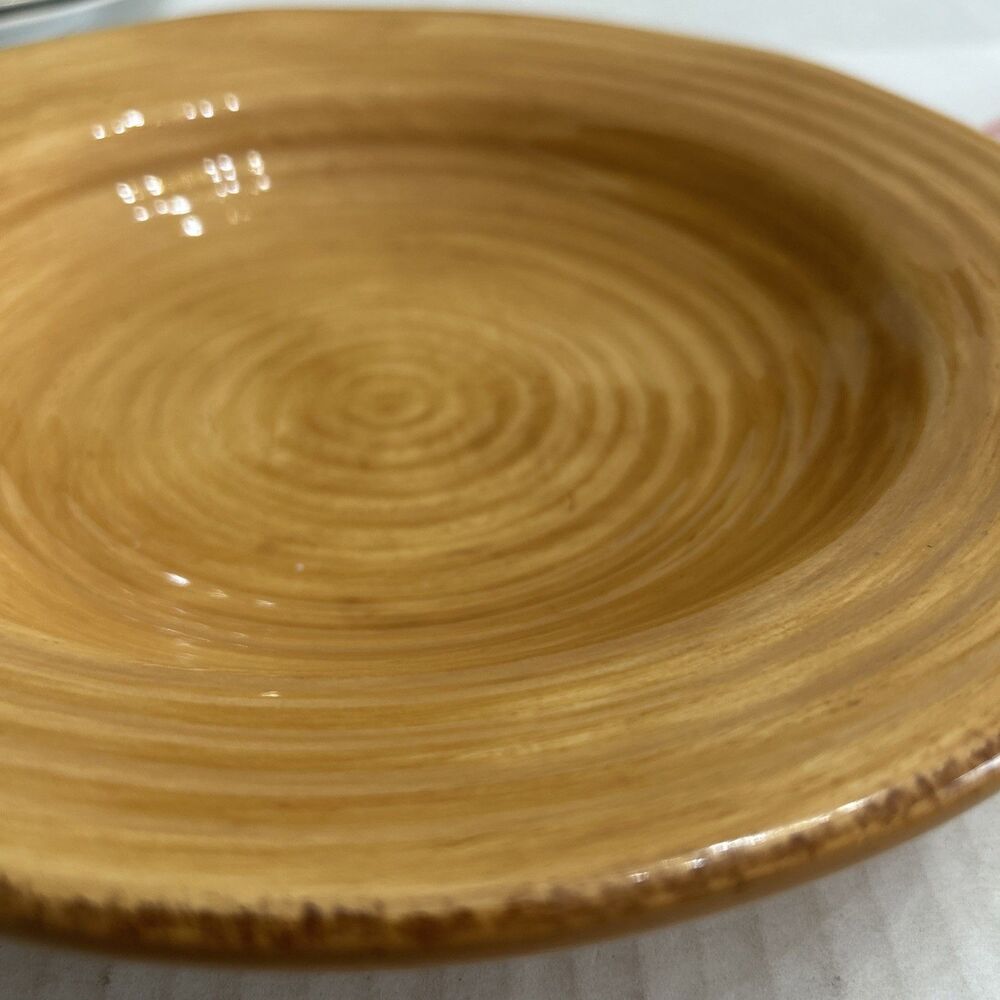 Tabletops Unlimited RUSTICO Bowl Hand Painted Collection Mustard Color 10” - Picture 4 of 10